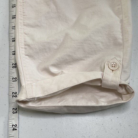 Talbots "Easy Slim Leg Crop Pants" Pull On Elastic Drawstring Button Tab Cuffs - Picture 10 of 16